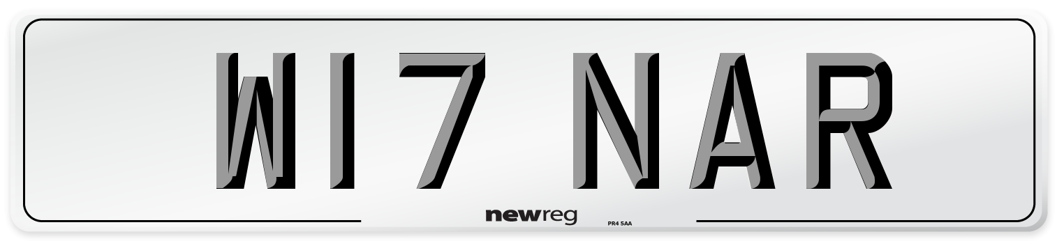 W17 NAR Number Plate from New Reg